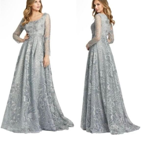 Mac Duggal 20285 Jewel Encrusted Long Sleeve Gown, Size 6, New w/ Tag MSRP $798 - Picture 1 of 9